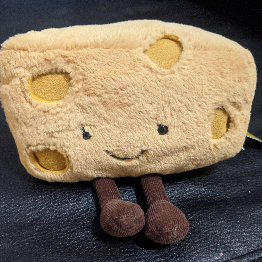JellyCat Swiss cheese stuffed toy